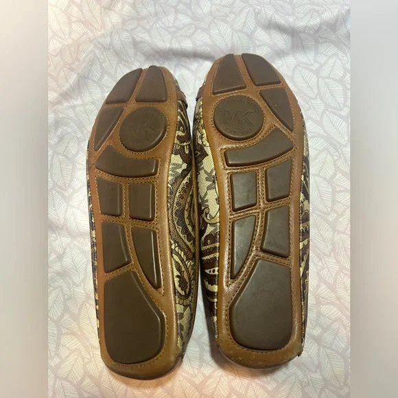 Michael Kors Patterned Brown and Tan Flats - Picture 3 of 4